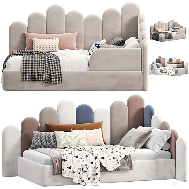 ADULT SINGLE BED ARIA 02 SNOWY 3D Model ADULT SINGLE BED ARIA 02 SNOWY 3D Model