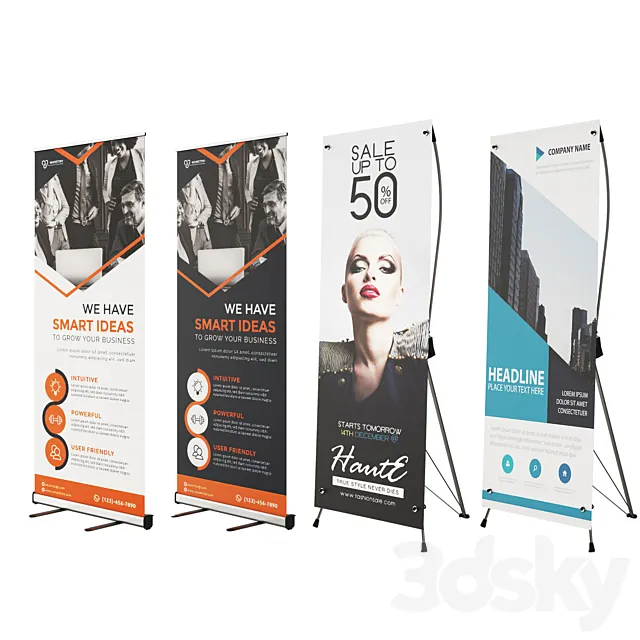 Advertising Banner Stands Free Download