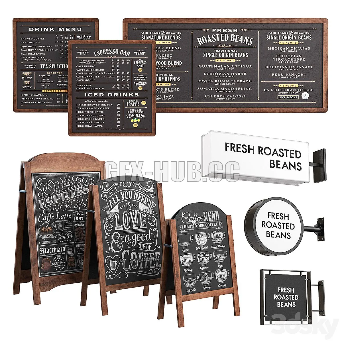 Advertising cafe 3D Model