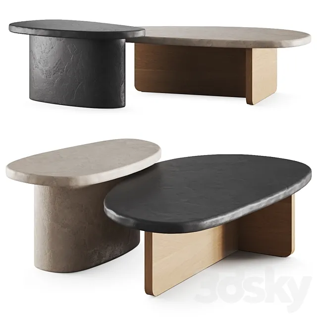 Aedam Anthony Mush Coffee Tables 3D Model Aedam Anthony Mush Coffee Tables 3D Model