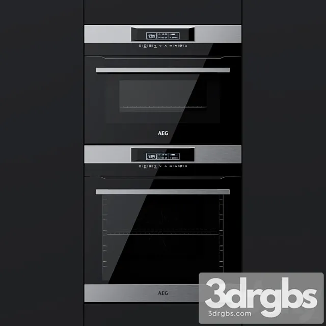 Aeg – an oven bpr742320m and a compact oven kmr761000m 2 3D Model Download