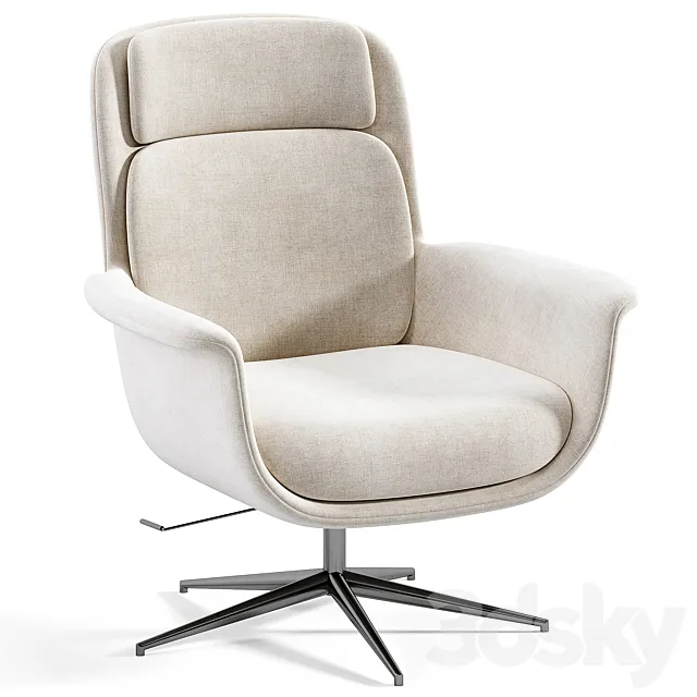 Aeleby Swivel Armchair By Ikea 3D Model Aeleby Swivel Armchair By Ikea 3D Model