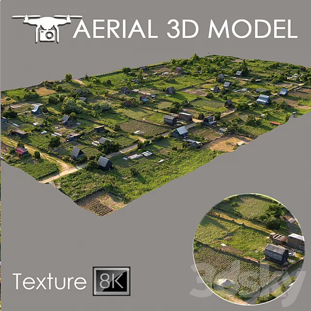 Aerial scan 16 3D Model Aerial scan 16 3D Model