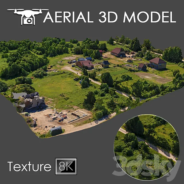 Aerial scan 9 3D Model Aerial scan 9 3D Model