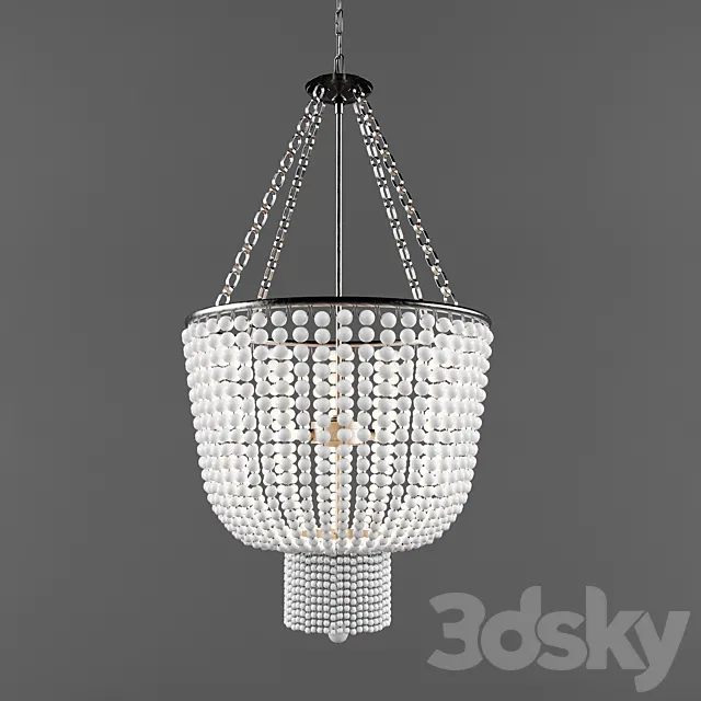 aerin JACQUELINE WHITE CHANDELIER 3DModel aerin JACQUELINE WHITE CHANDELIER 3DModel