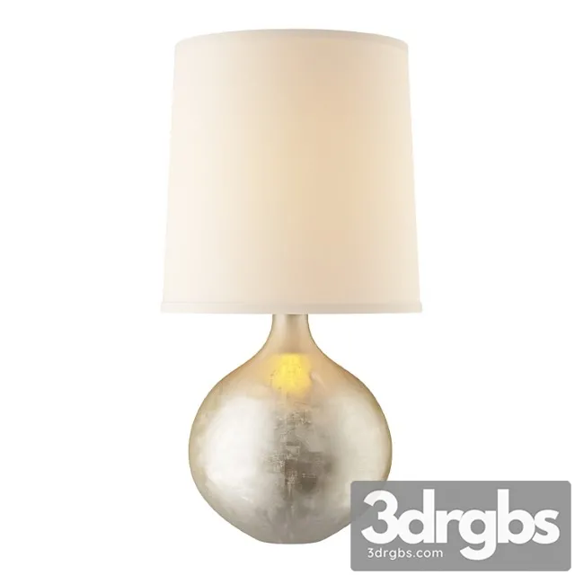 Aerin modern warren mini in burnished silver leaf with linen shade 3D Model Download