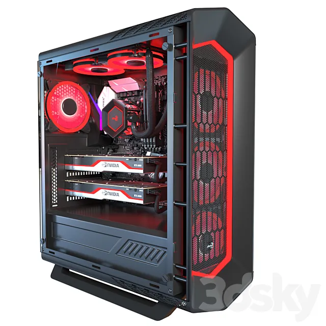 AeroCoolPC Black 3DModel