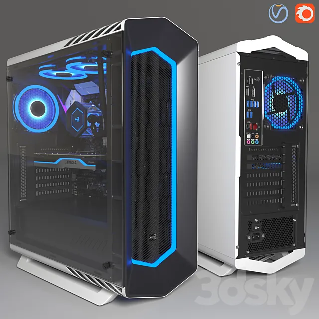AeroCoolPC White 3DModel
