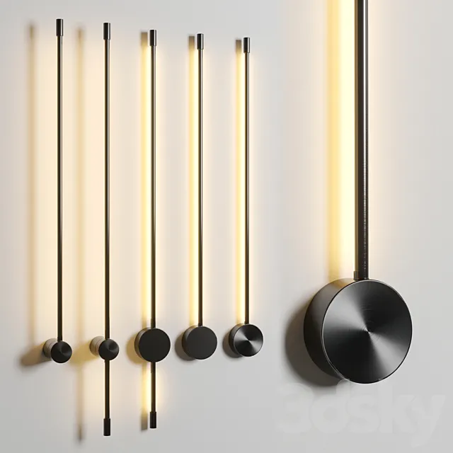Aesir wall light & Lampatron ION & Sottile minimal wall light 3DModel Aesir wall light & Lampatron ION & Sottile minimal wall light 3DModel