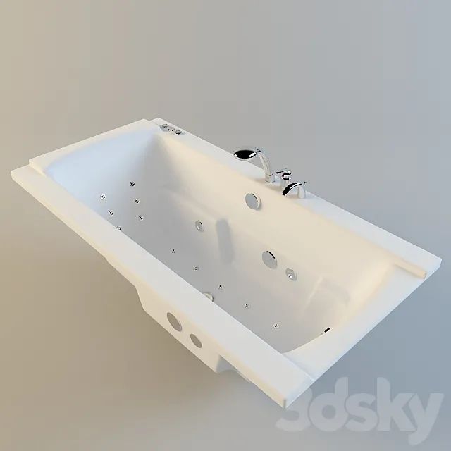Aessel. Hydromassage bath “Ron”. 3DModel Aessel. Hydromassage bath “Ron”. 3DModel