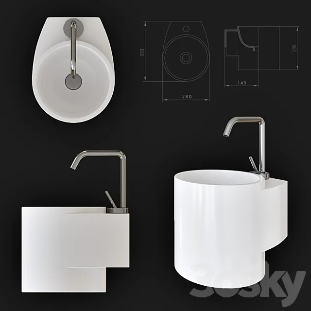 AeT Italia TUBE Sink 3D Model AeT Italia TUBE Sink 3D Model
