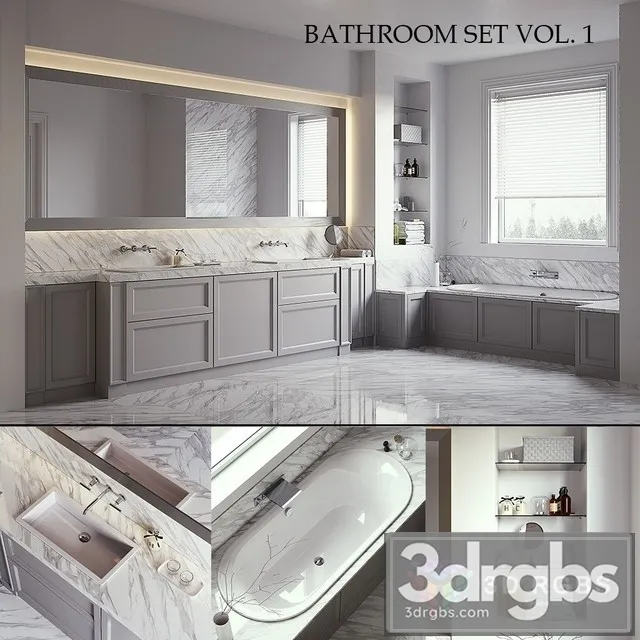 Aeterna Bathroom Set 3D Model Download Aeterna Bathroom Set 3D Model Download