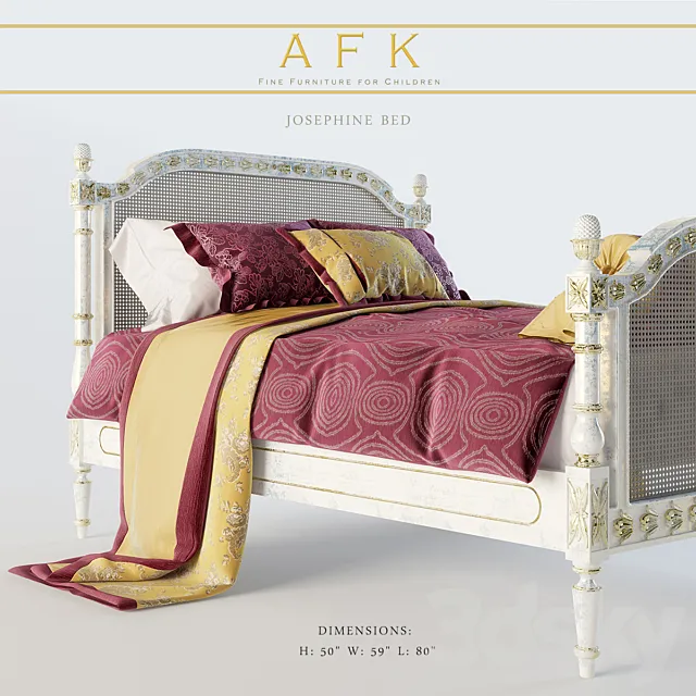 AFK_Josephine Bed 3D Model