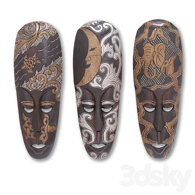 African masks 3DModel African masks 3DModel