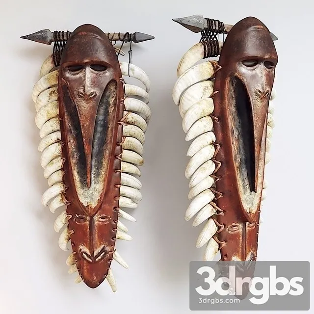 African shaman mask 3D Model Download