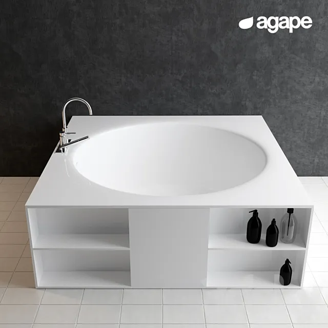 Agape In-Out Bathtubs + dornbracht 3D Model