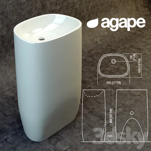 AGAPE Pear C Patricia Urquiola 2007 3D Model AGAPE Pear C Patricia Urquiola 2007 3D Model