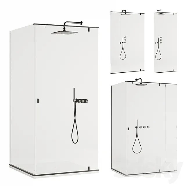 Agape Plan-A showers + Falper Acquiferolt 3DModel