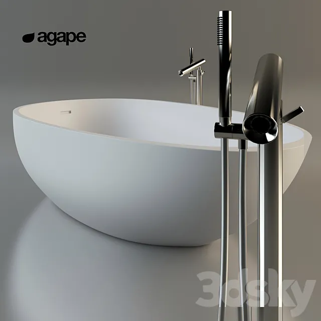 agape spoonxl + square 3DModel