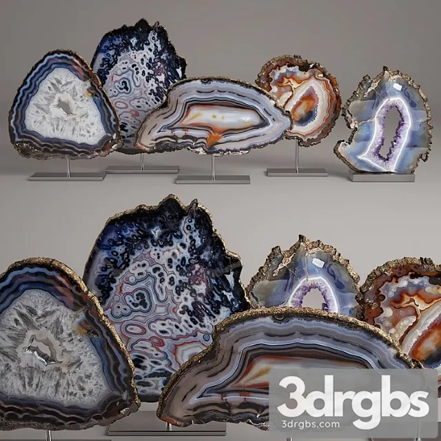 Agate Decor Set 3D Model Download Agate Decor Set 3D Model Download