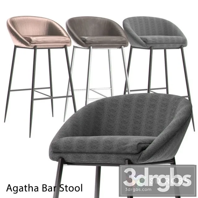 Agatha Bar Stool 3D Model Download