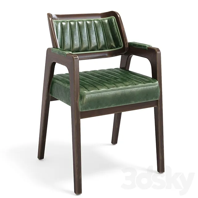 Aged chair Leta Notre Wicker with rattan back 3D Model Aged chair Leta Notre Wicker with rattan back 3D Model