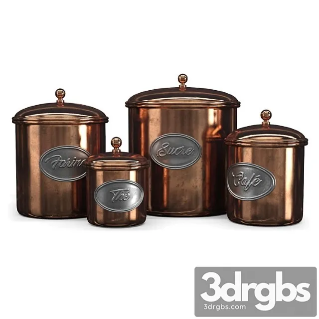 Aged copper cans Aged copper cans