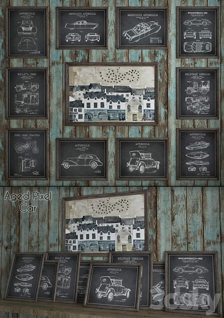 Aged Pixel "Car" 3D Model