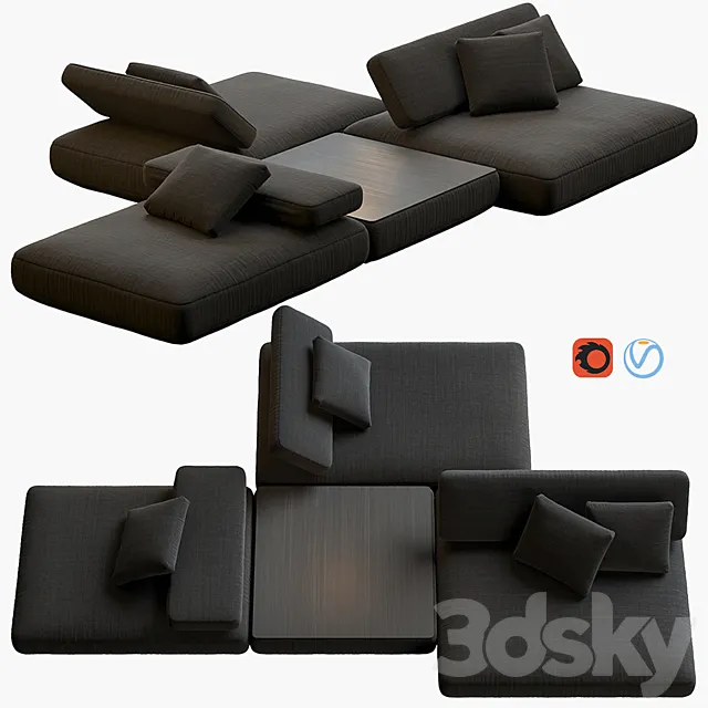 AGIO SOFA Paola Lenti 3D Model