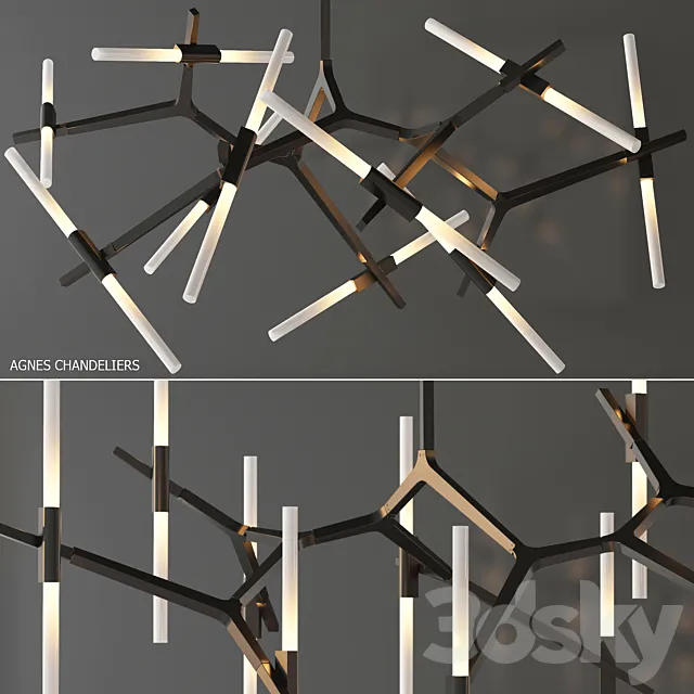 Agnes Chandelier – 20 Lights by Roll & Hill 3DModel