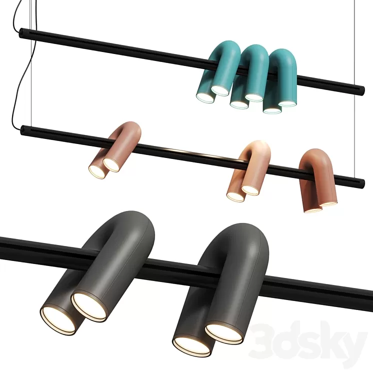 Ago Cirkus Track Lighting 3D Model Free Download