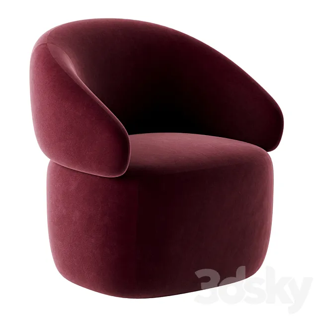 Agora Petit Armchair by Missana 3D Model Agora Petit Armchair by Missana 3D Model