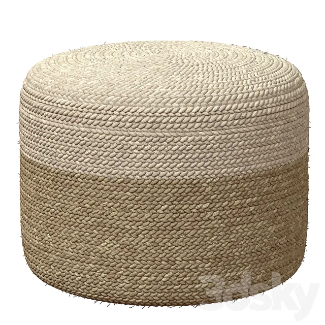 Agro Richer Home Decor Round Jute Pouf Bean Bag 3D Model Agro Richer Home Decor Round Jute Pouf Bean Bag 3D Model
