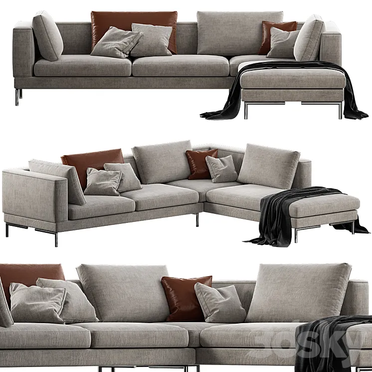 Aikon Lounge loungebank 3D Model Free Download Aikon Lounge loungebank 3D Model Free Download