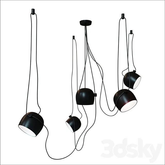 Aim 5-Point Pendant Lamp 3D Model Aim 5-Point Pendant Lamp 3D Model