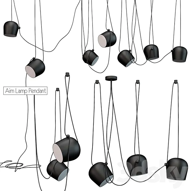 Aim Lamp Pendant by FLOS 3D Model