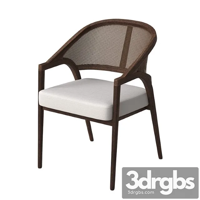 Aimee Dining Arm Chair In Cinder 3D Model Download