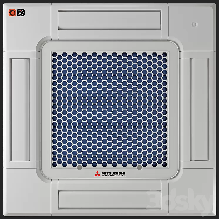 AIR CONDITIONER CASSETTE MITSUBISHI HEAVY FDTC-VH 3D Model