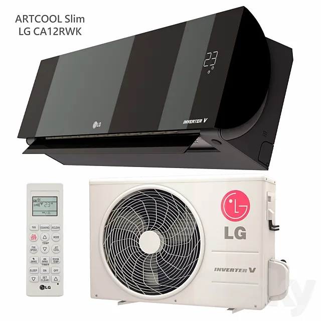 Air conditioning ARTCOOL Slim LG CA12RWK 3D Model