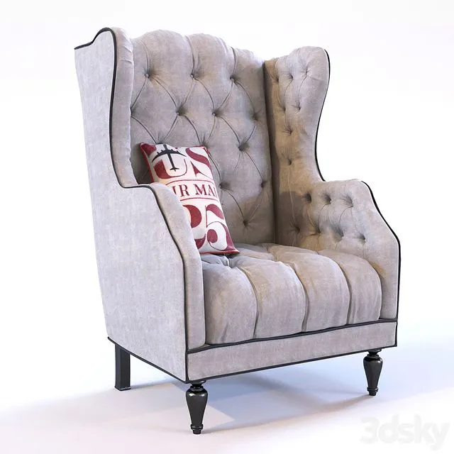 Air Mail Tufted Chair 3D Model