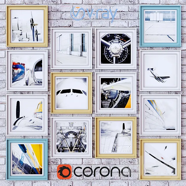 Air Painting in frame 3DModel Air Painting in frame 3DModel