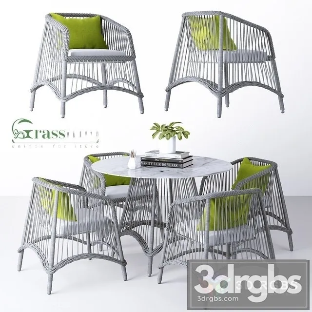 Aira Dining Set 3D Model Download Aira Dining Set 3D Model Download