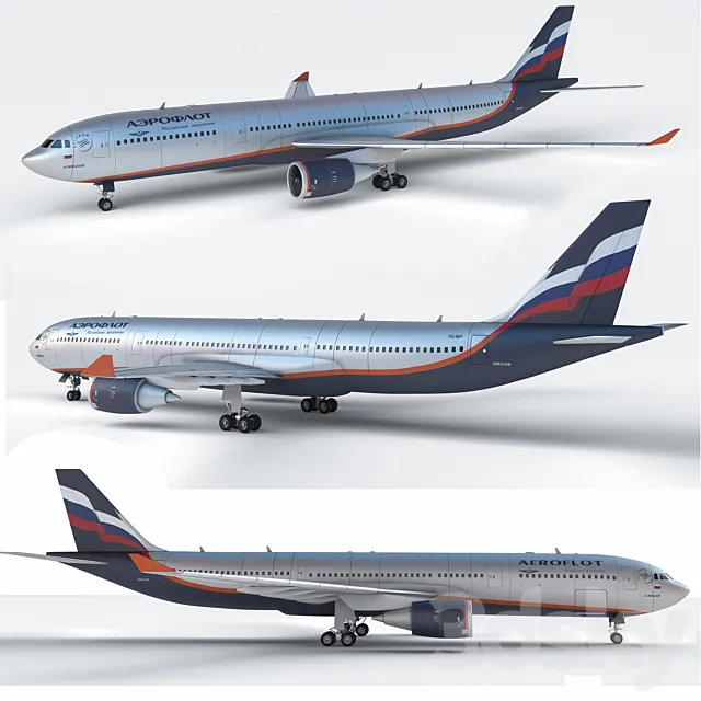 Airbus A330 Aeroflot 3DModel