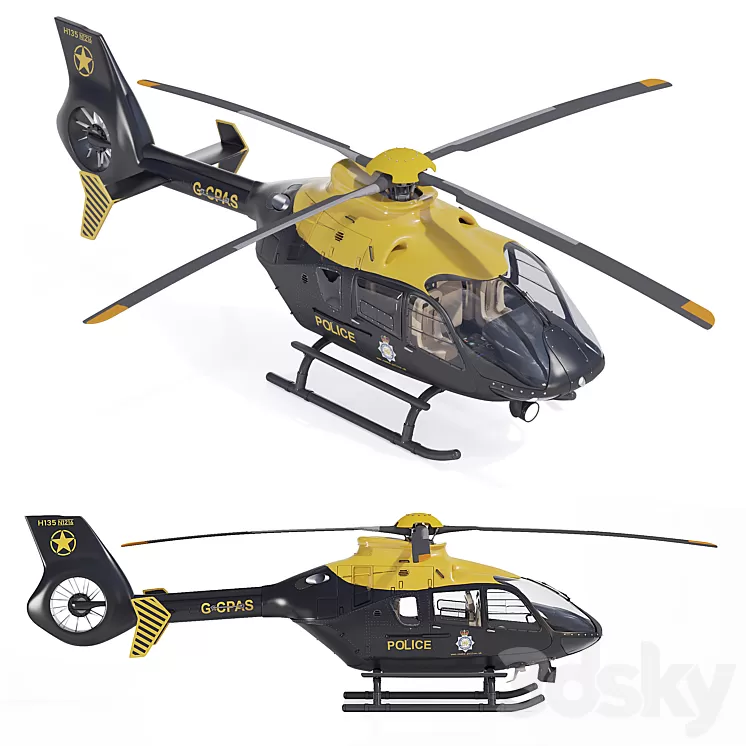 Airbus Helicopter H135 3D Model Free Download