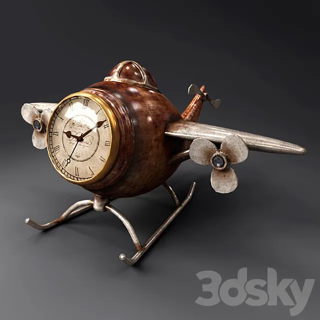 Aircraft clock 3D Model Aircraft clock 3D Model