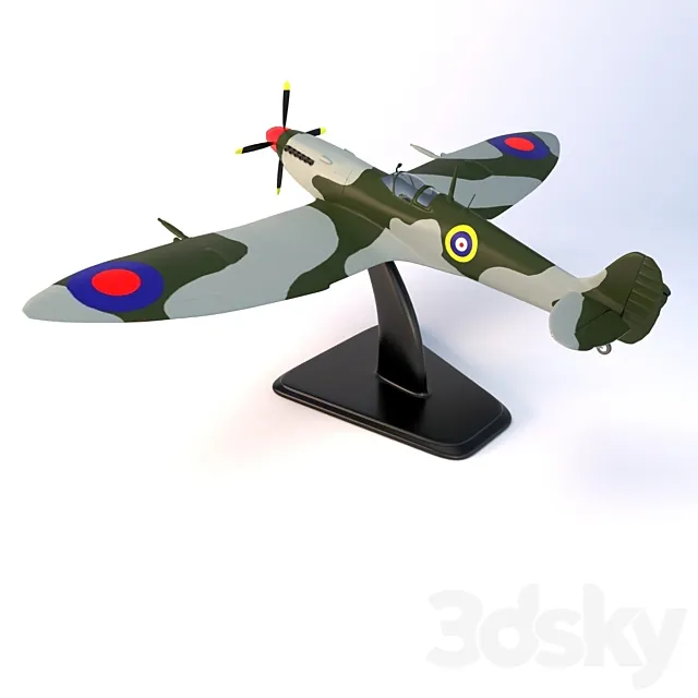 Aircraft on stand Spitfire MK 9 3DModel Aircraft on stand Spitfire MK 9 3DModel