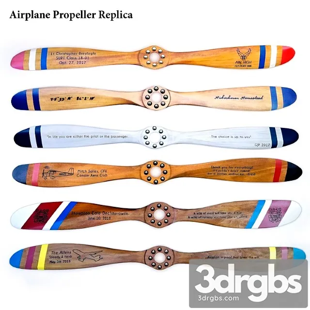 Airplane propeller replica 3D Model Download
