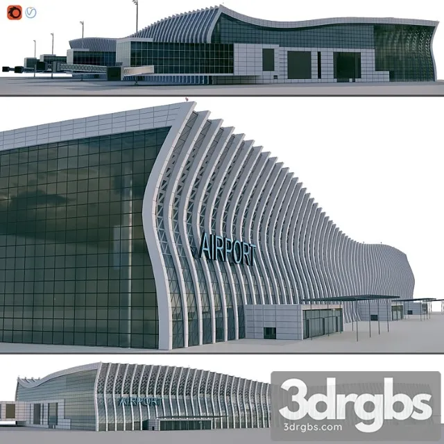 Airport Building 3D Model Download