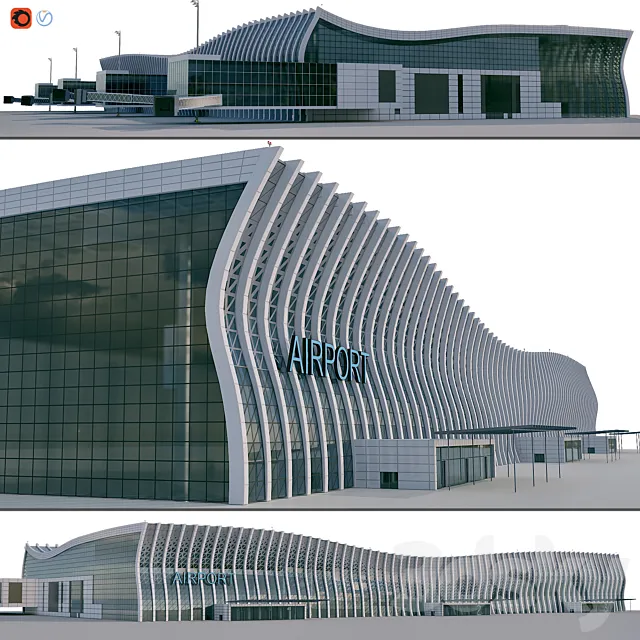 Airport building 3D Model