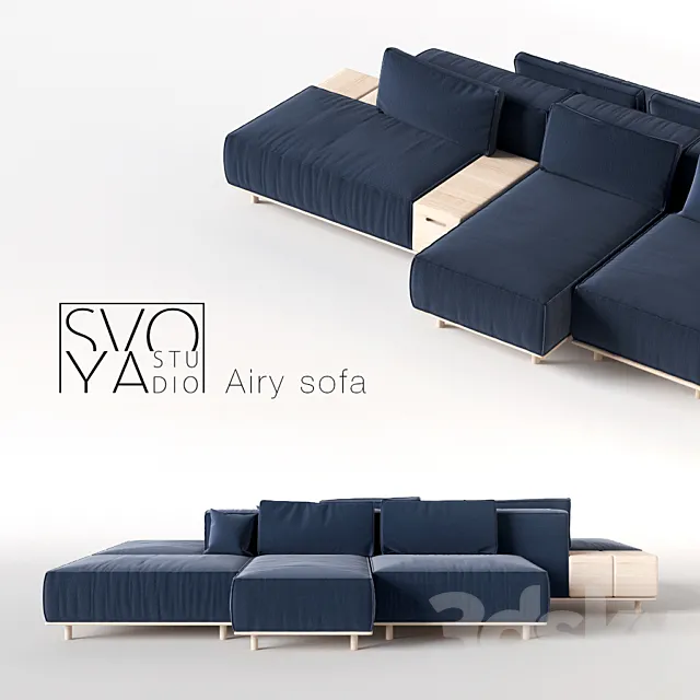 Airy Sofa by SVOYA studio 3D Model